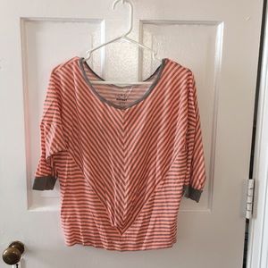 Striped Old Navy Quarter Sleeve Shirt